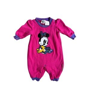 Vintage Disney Mickey & Co Minnie‎ Mouse Romper Jumpsuit 3-6M